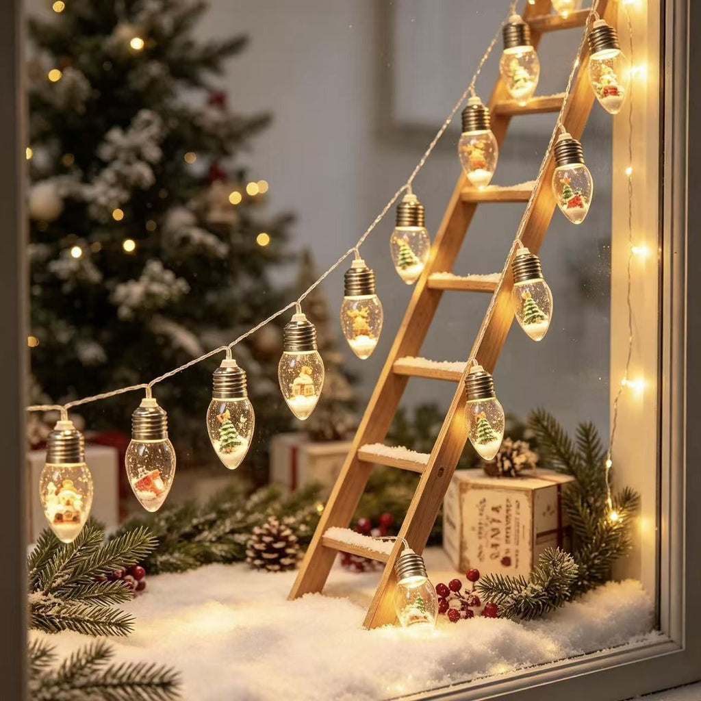 Christmas Snow Globe LED Lamp String Lights | Kelmera