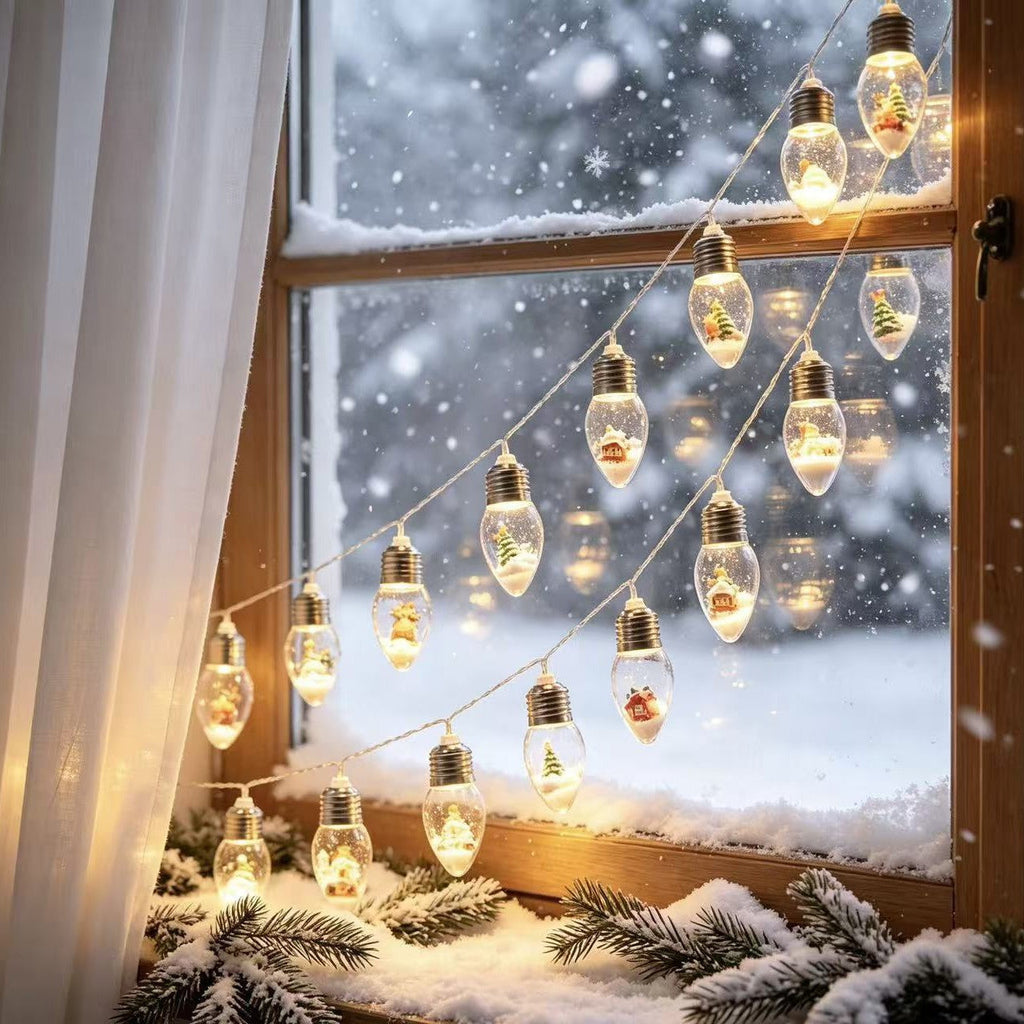 Christmas Snow Globe LED Lamp String Lights | Kelmera