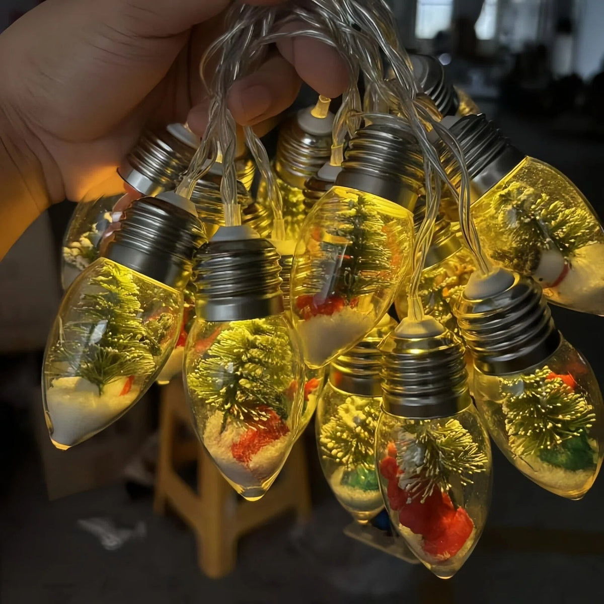 Christmas Snow Globe LED Lamp String Lights | Kelmera