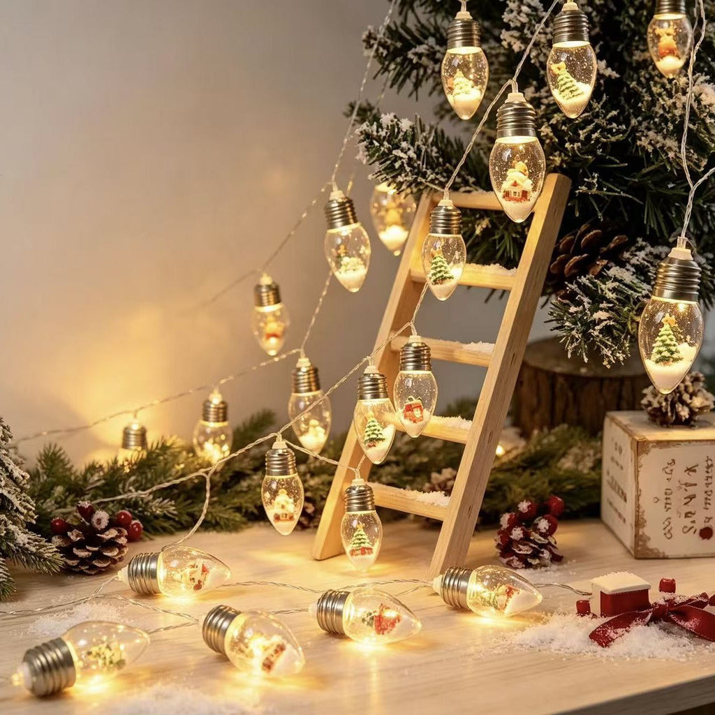 Christmas Snow Globe LED Lamp String Lights | Kelmera
