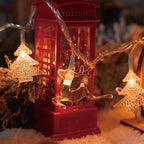 Christmas Tree and Snowflake LED Lights String Battery-Operated Acrylic Ornament Garland | Kelmera