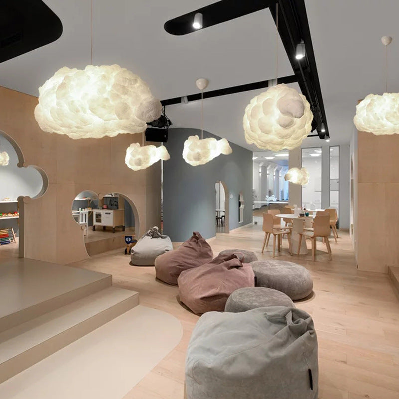 Cloud-Shaped Ambient Pendant Light with Adjustable Cable and E27 Socket | Kelmera
