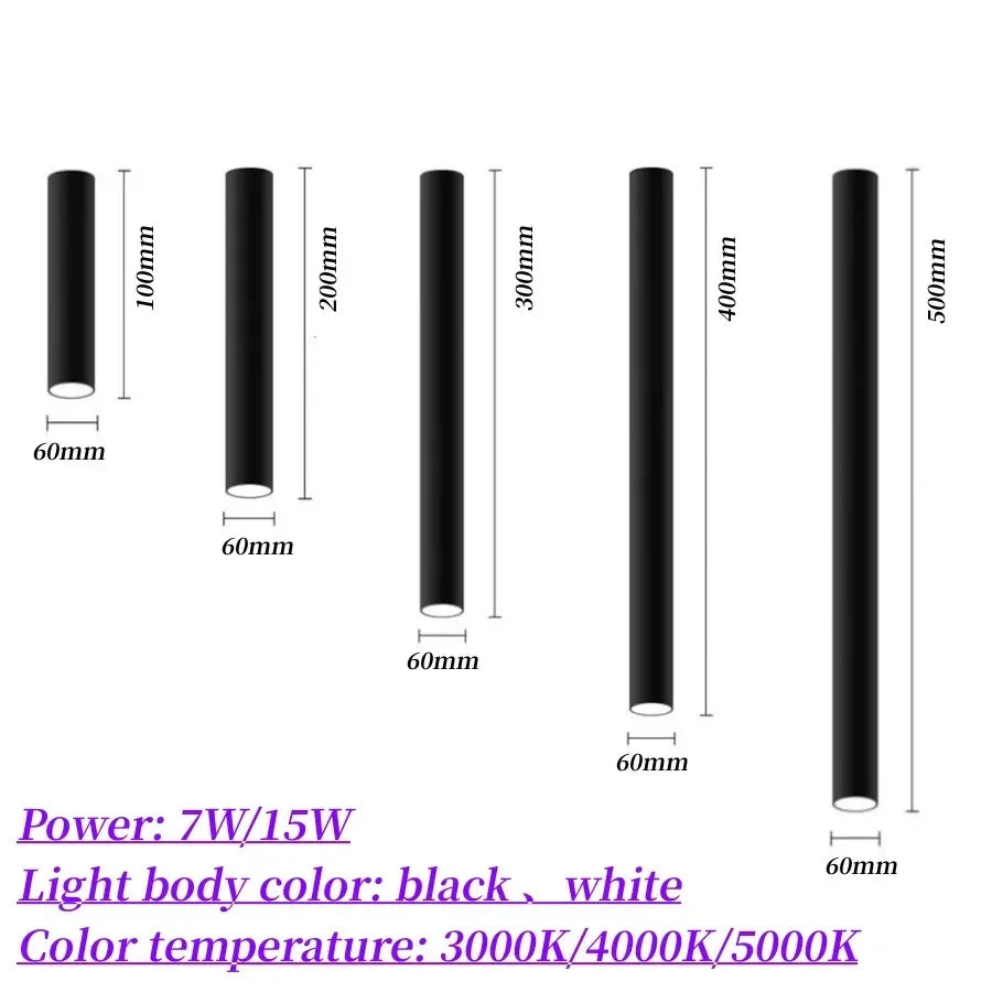 Clovemere Black LED Surface Mounted Downlight
