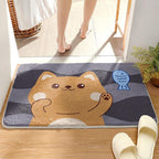 Coastal Waves Shaped Bath Mat | Kelmera