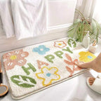 Coastal Waves Shaped Bath Mat | Kelmera