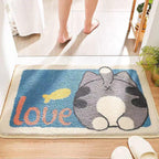 Coastal Waves Shaped Bath Mat | Kelmera