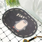 Coastal Waves Shaped Bath Mat | Kelmera