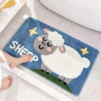 Coastal Waves Shaped Bath Mat | Kelmera