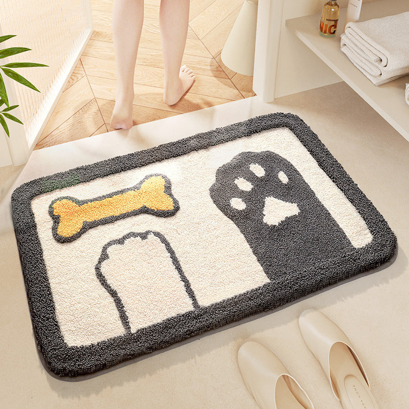Coastal Waves Shaped Bath Mat | Kelmera