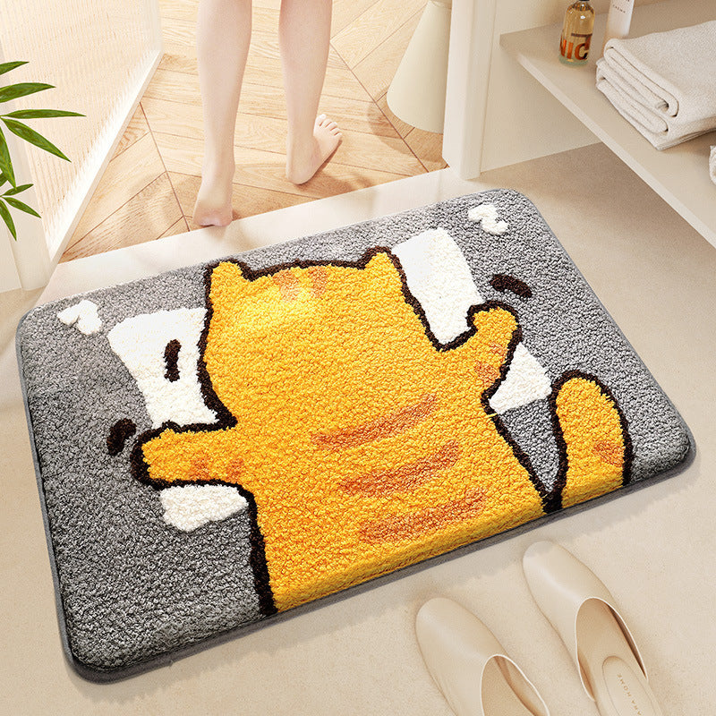Coastal Waves Shaped Bath Mat | Kelmera