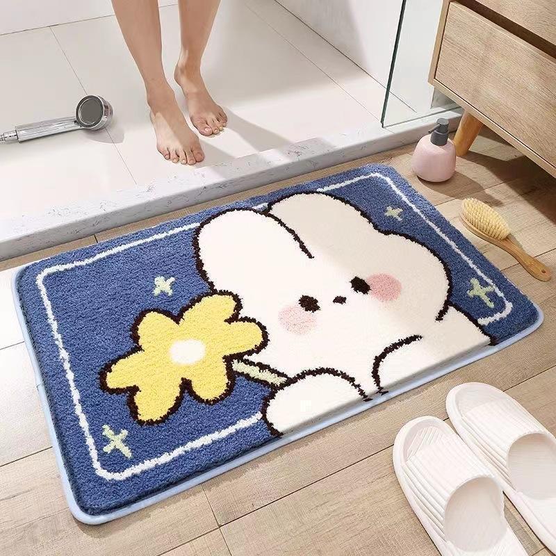 Coastal Waves Shaped Bath Mat | Kelmera