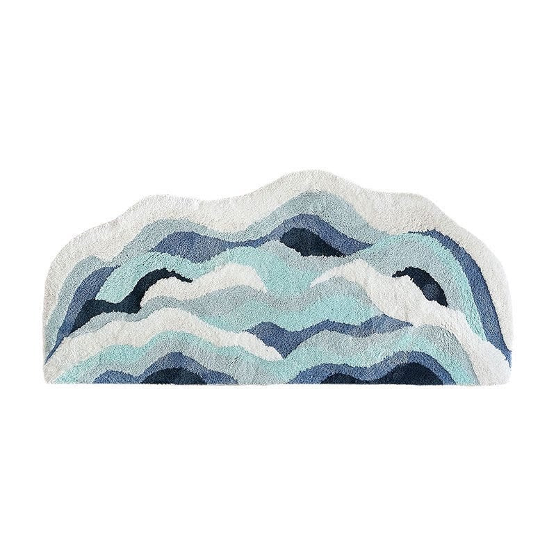 Coastal Waves Shaped Bath Mat | Kelmera