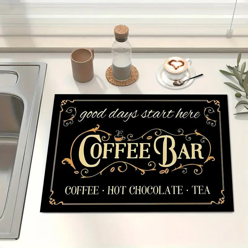 Coffee-Themed Kitchen Anti-Fatigue Mat | Kelmera