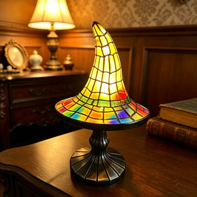 Colored Glass Mosaic Puppy Nightstand Lamp | Kelmera