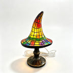 Colored Glass Mosaic Puppy Nightstand Lamp | Kelmera