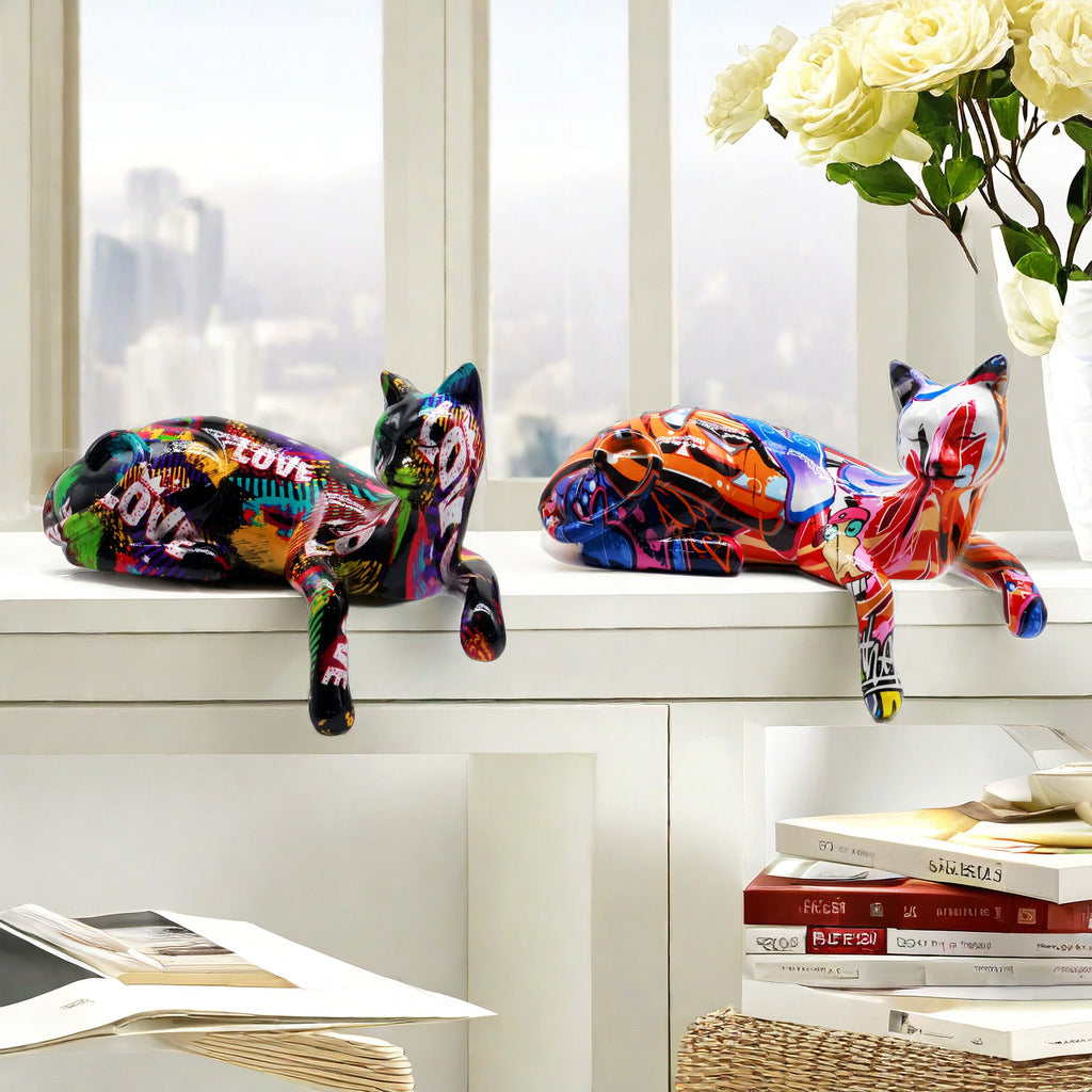Colorful Cat Sculpture | Kelmera