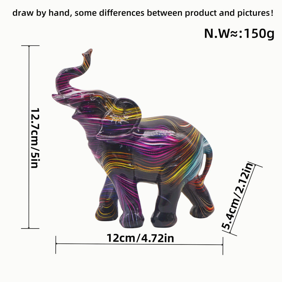 Colorful Elephants Figure | Kelmera