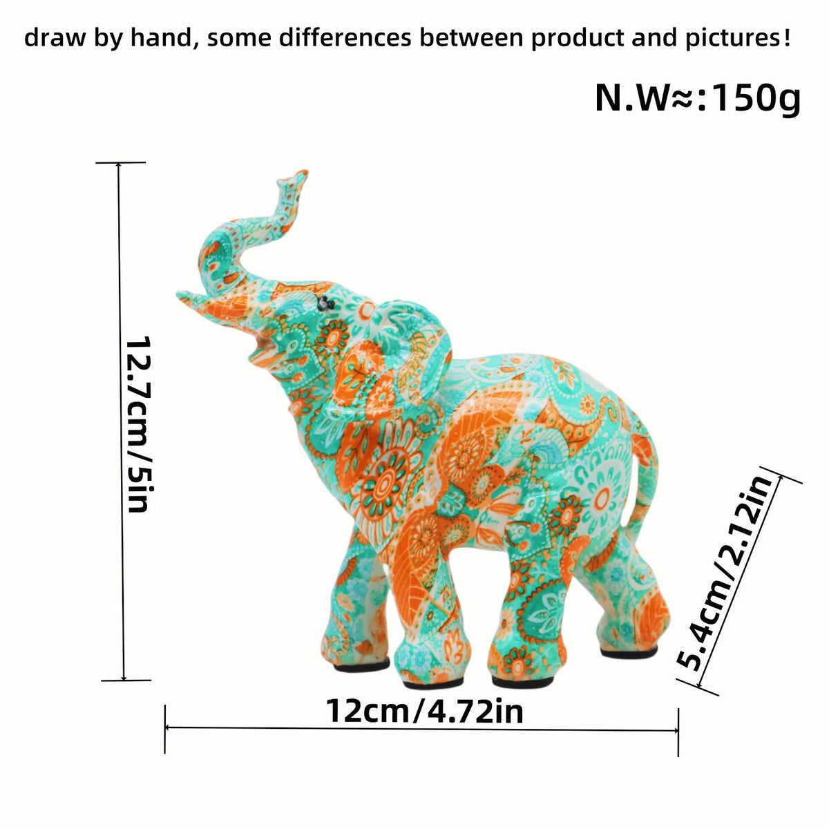 Colorful Elephants Figure | Kelmera