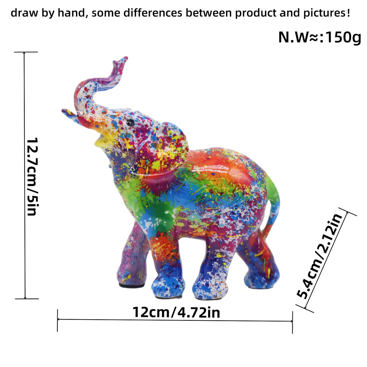 Colorful Elephants Figure | Kelmera