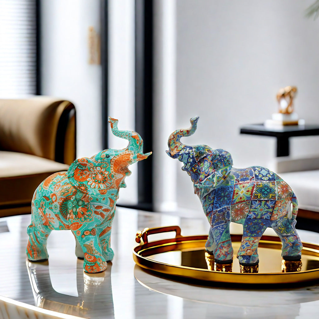 Colorful Elephants Figure | Kelmera