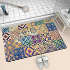 Colorful Geometric Pattern Bath Mat | Kelmera
