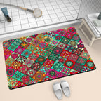 Colorful Geometric Pattern Bath Mat | Kelmera