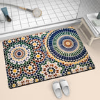 Colorful Geometric Pattern Bath Mat | Kelmera