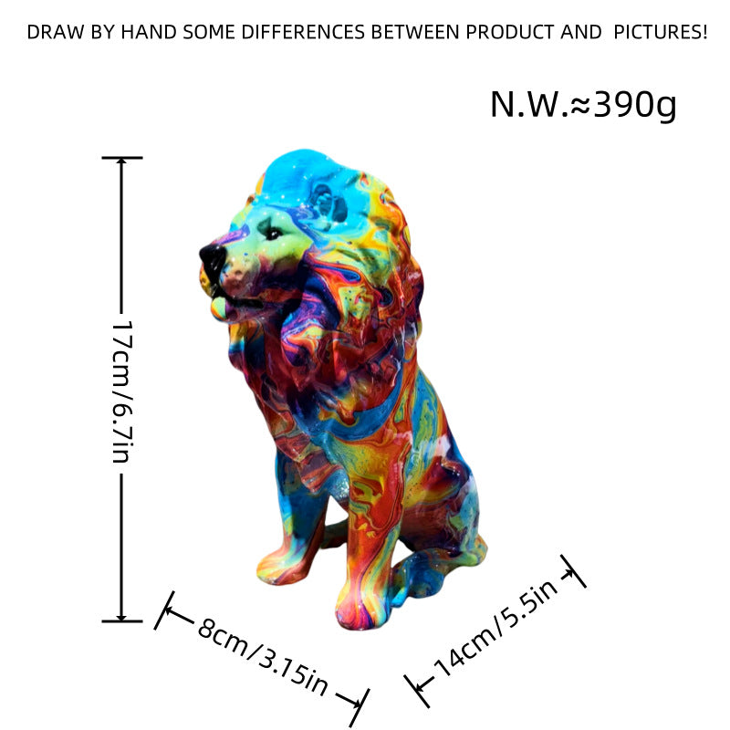 Colorful Lion Sculpture | Kelmera