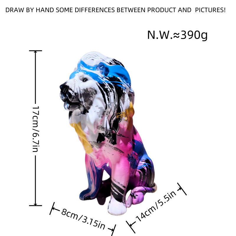 Colorful Lion Sculpture | Kelmera