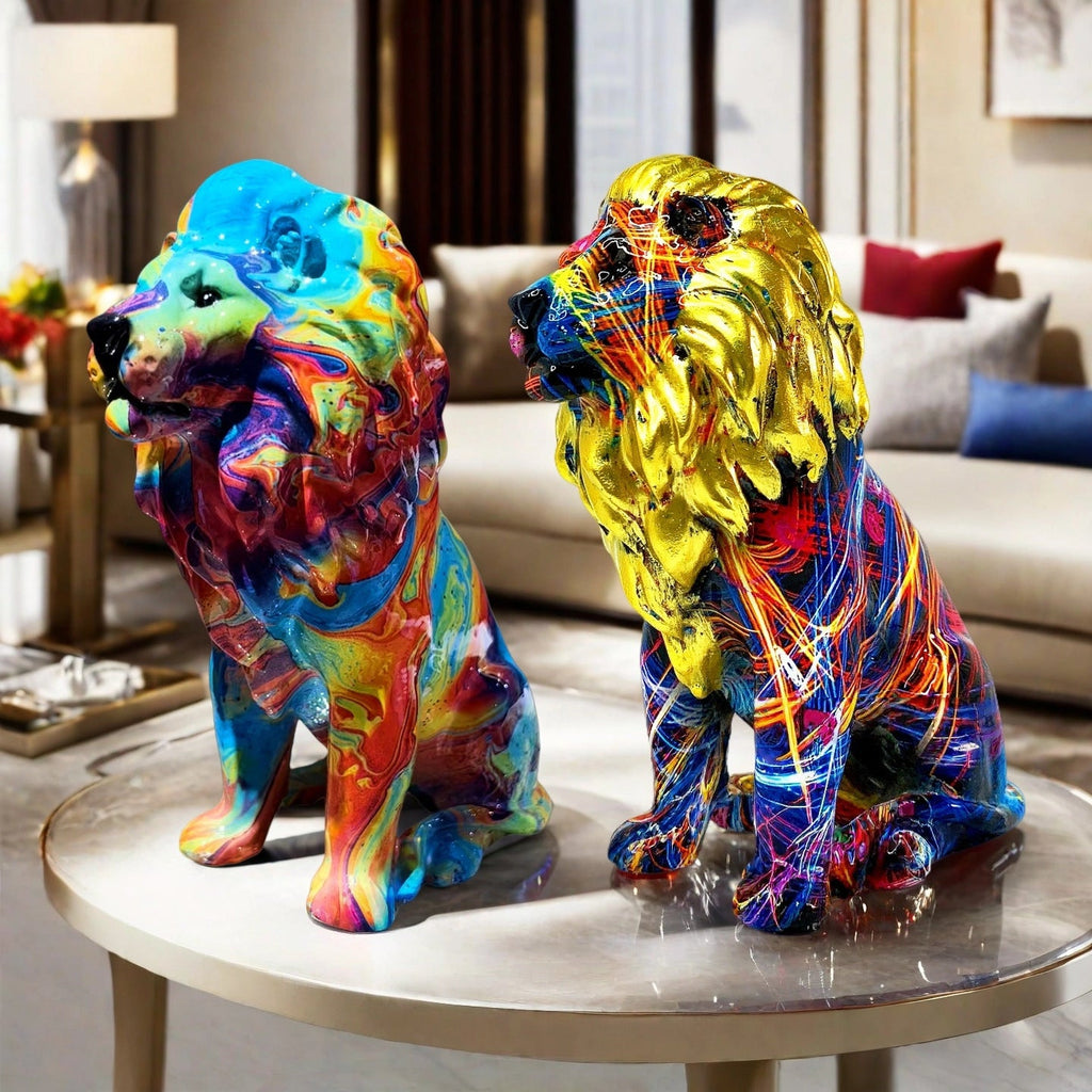 Colorful Lion Sculpture | Kelmera