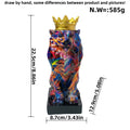 Colorful Lions Sculpture with Crown | Kelmera