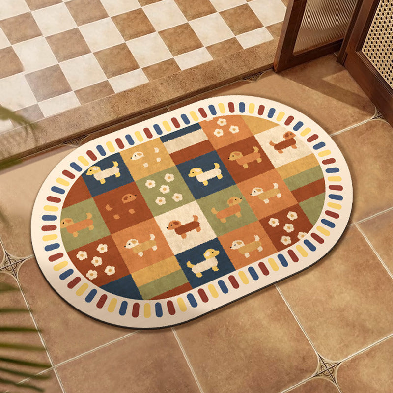 Colorful Patchwork Design Floor Mat | Kelmera