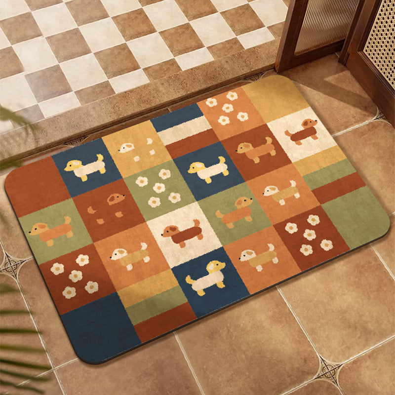 Colorful Patchwork Design Floor Mat | Kelmera