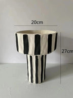 Coreda Striped Ceramic Vase