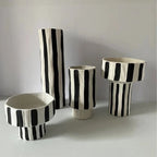 Coreda Striped Ceramic Vase