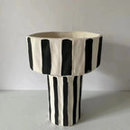 Coreda Striped Ceramic Vase