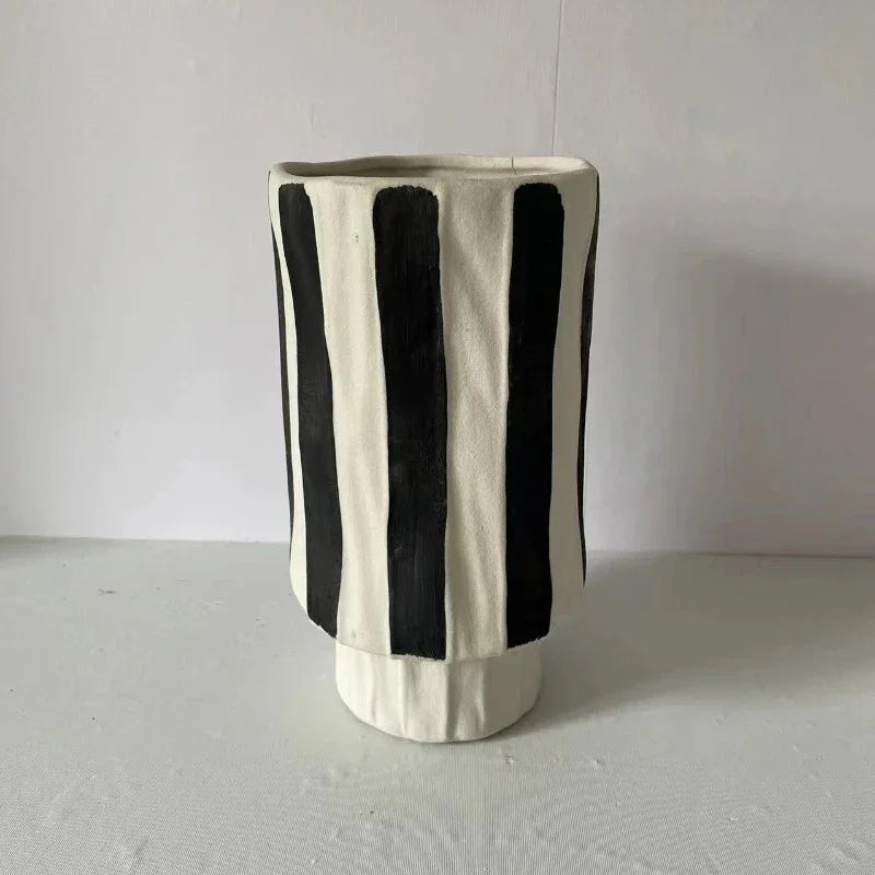 Coreda Striped Ceramic Vase