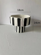 Coreda Striped Ceramic Vase