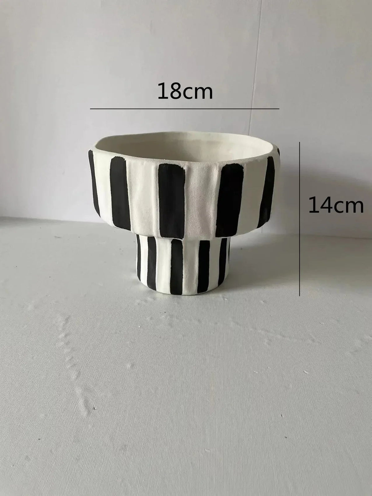 Coreda Striped Ceramic Vase