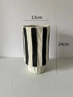 Coreda Striped Ceramic Vase