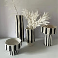 Coreda Striped Ceramic Vase