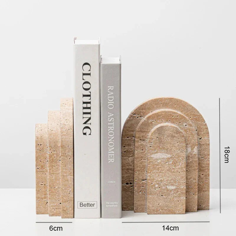 Corvova Travertine Bookends