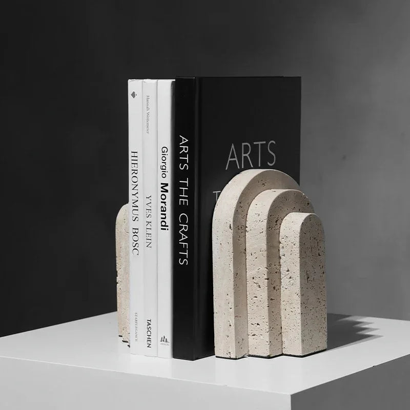 Corvova Travertine Bookends