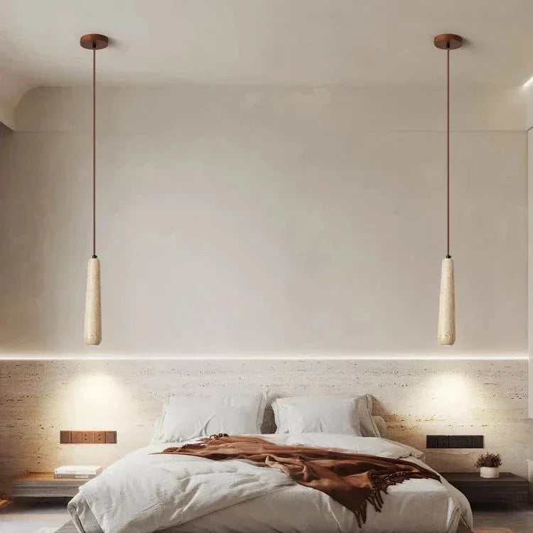 Ylvaur Travertine Pendant Lamp-Kelmera
