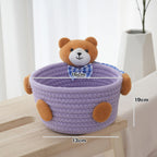 Cozy Storage Basket with Bear Motif | Kelmera