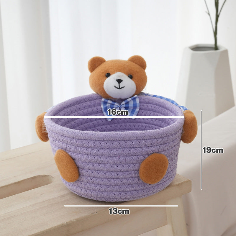 Cozy Storage Basket with Bear Motif | Kelmera
