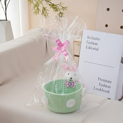 Cozy Storage Basket with Bear Motif | Kelmera