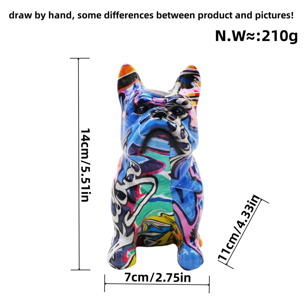 Creative Bulldog Figure made of Hand-Painted Resin | Kelmera