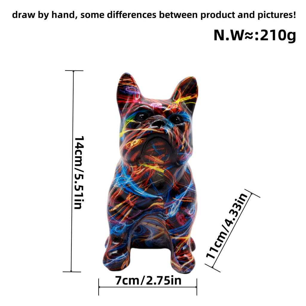 Creative Bulldog Figure made of Hand-Painted Resin | Kelmera