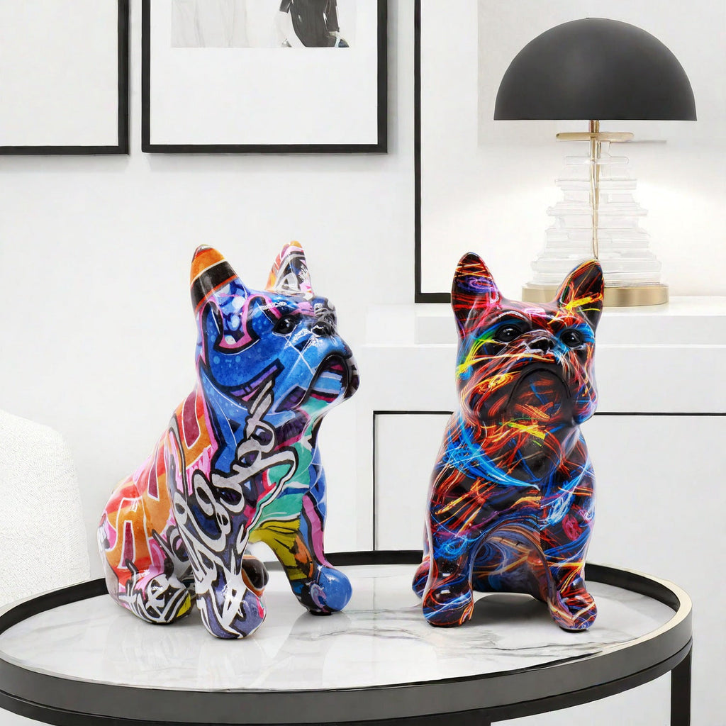 Creative Bulldog Figure made of Hand-Painted Resin | Kelmera